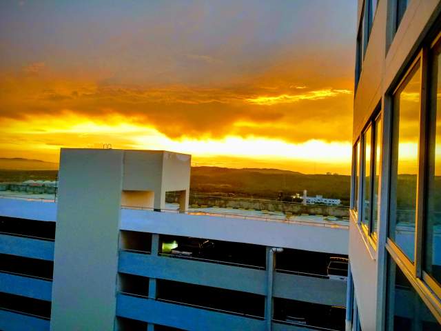 Puesta de sol desde el balcón